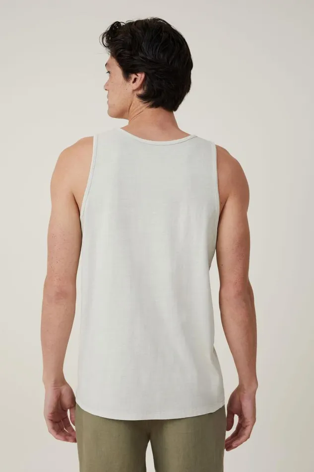 Cotton On Tees and Tanks Organic Tank Ivory 8211 Men Cotton On Tees and Tanks Organic Tank Ivory 8211 Men