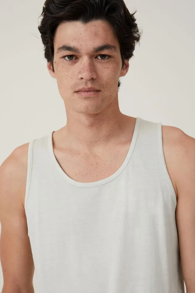 Cotton On Tees and Tanks Organic Tank Ivory 8211 Men Cotton On Tees and Tanks Organic Tank Ivory 8211 Men