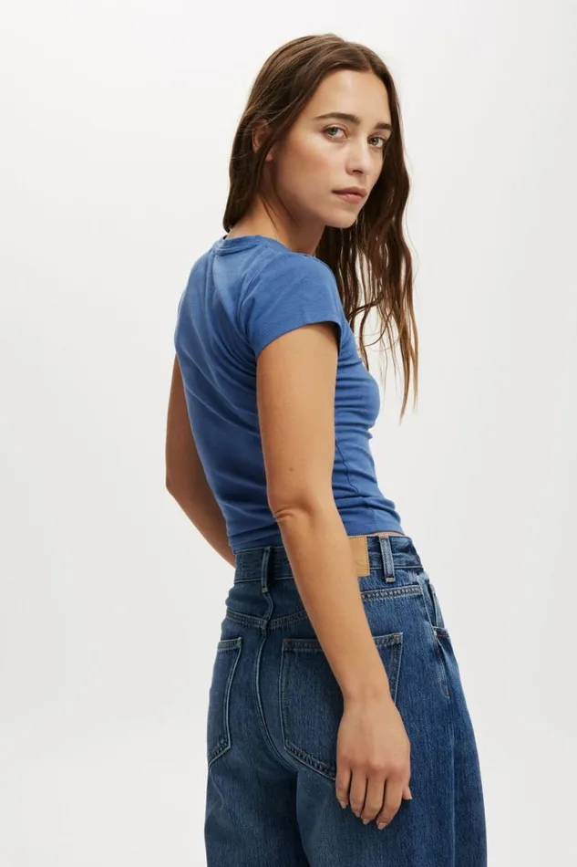 Cotton On Tops All Day Crew Tee Azure Blue 8211 Women Cotton On Tops All Day Crew Tee Azure Blue 8211 Women