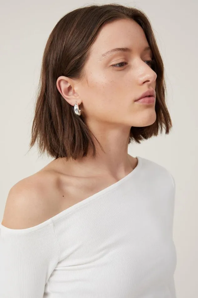 Cotton On Tops Essential Rib Asymmetric Long Sleeve Top Natural White 8211 Women Cotton On Tops Essential Rib Asymmetric Long Sleeve Top Natural White 8211 Women