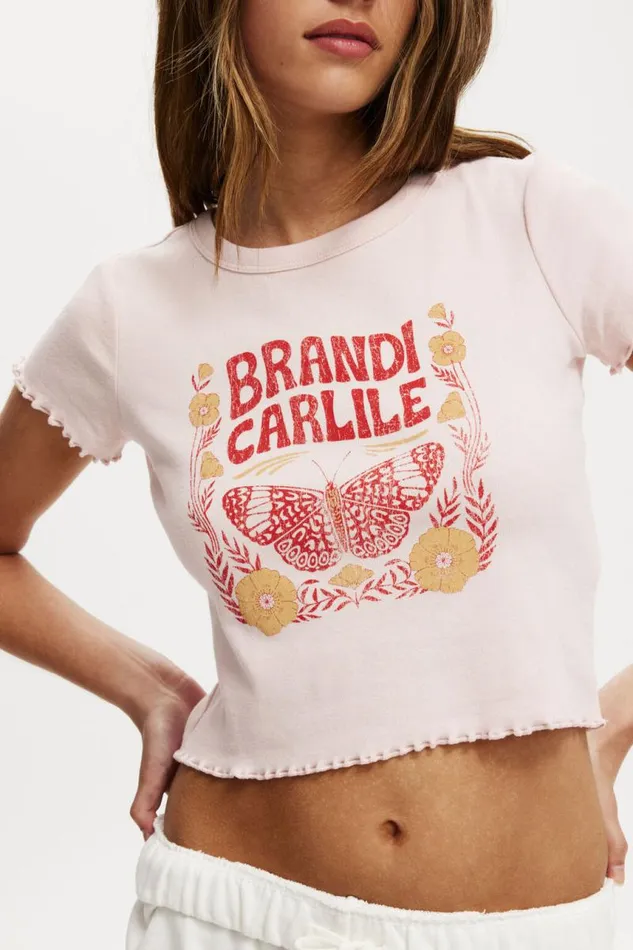 Cotton On Tops Micro Lettuce Graphic License Tee Lcn Mt Brandi Carlile Pale Blush 8211 Women Cotton On Tops Micro Lettuce Graphic License Tee Lcn Mt Brandi Carlile Pale Blush 8211 Women