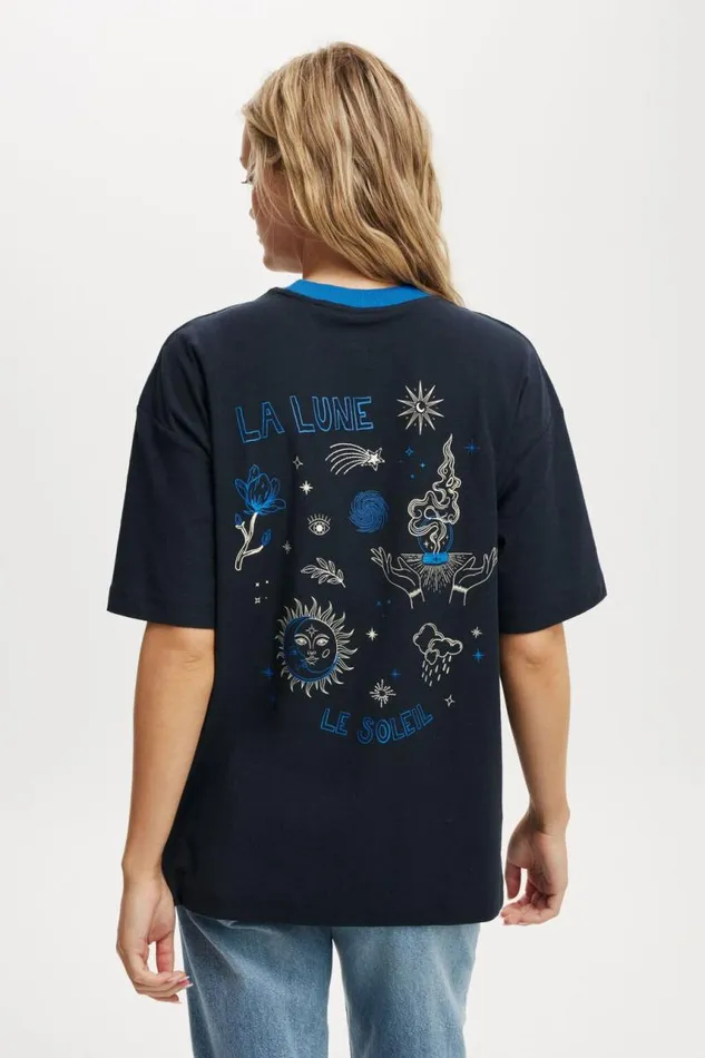 Cotton On Tops The Boxy Graphic Tee La Lune Ink Navy 8211 Women Cotton On Tops The Boxy Graphic Tee La Lune Ink Navy 8211 Women