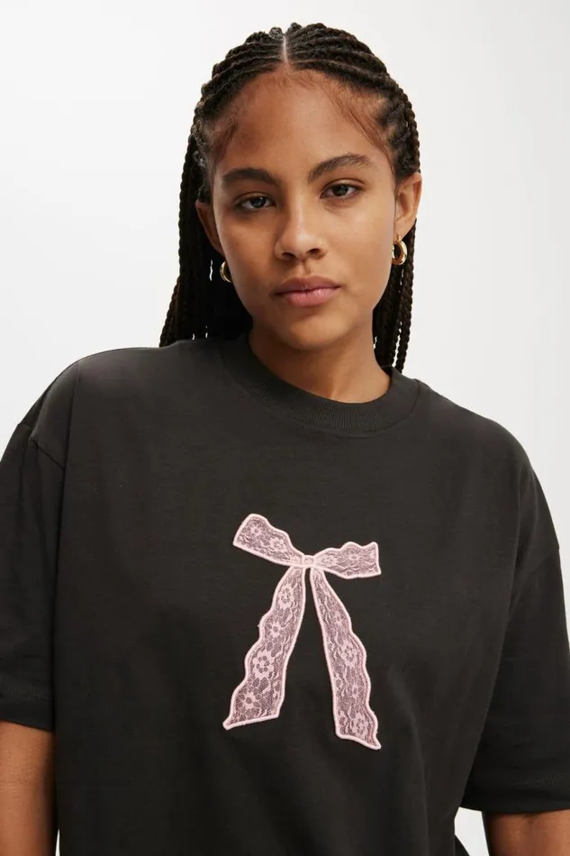 Cotton On Tops The Boxy Graphic Tee Laceywashed Black 8211 Women Cotton On Tops The Boxy Graphic Tee Laceywashed Black 8211 Women