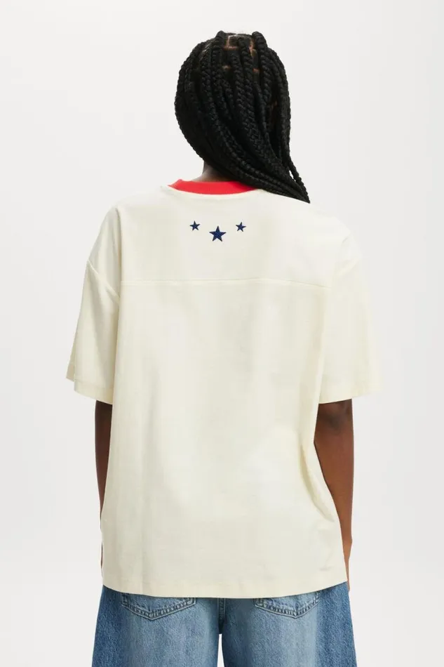 Cotton On Tops The Boxy Graphic Tee Usa Cregraveme Fraiche 8211 Women Cotton On Tops The Boxy Graphic Tee Usa Cregraveme Fraiche 8211 Women