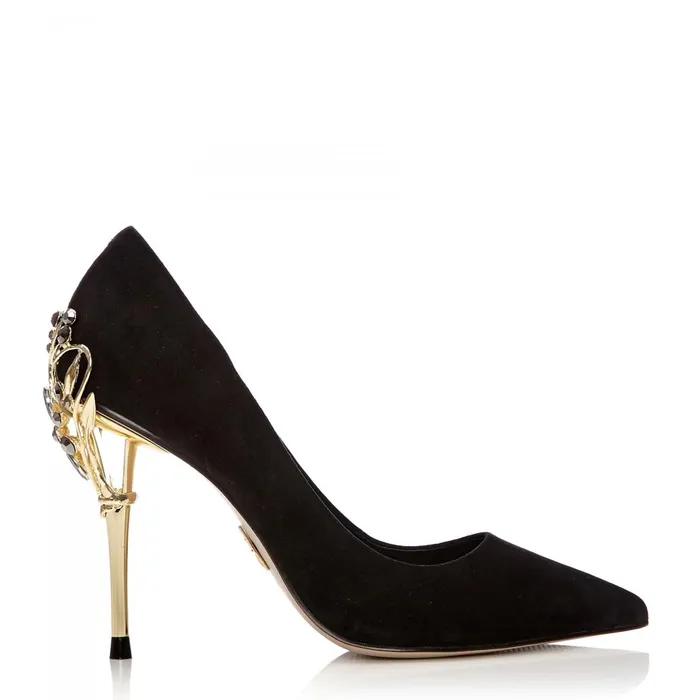 Court Shoes Women Moda In Pelle Illari Black Suede