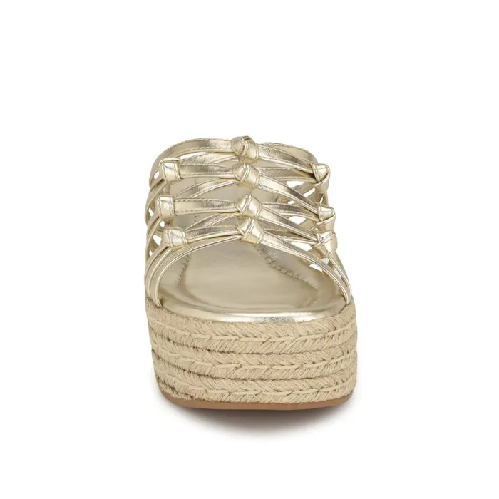 Cristy Espadrille Wedge Sandals Platino Women Nine West Casual