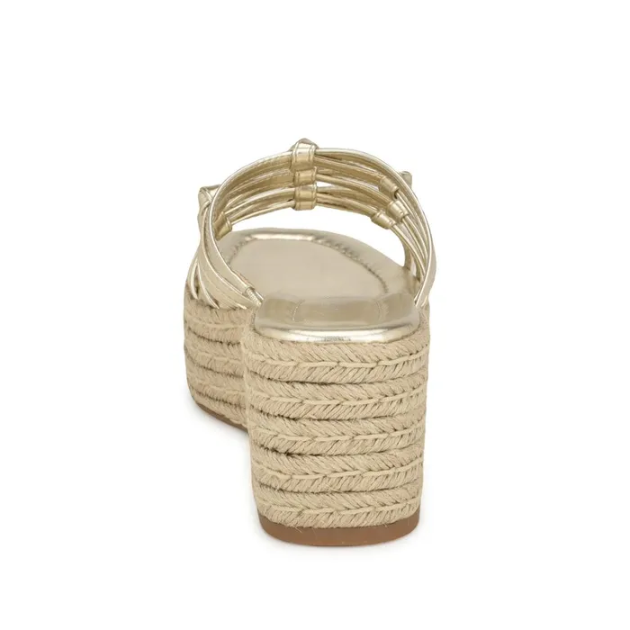 Cristy Espadrille Wedge Sandals Platino Women Nine West Casual