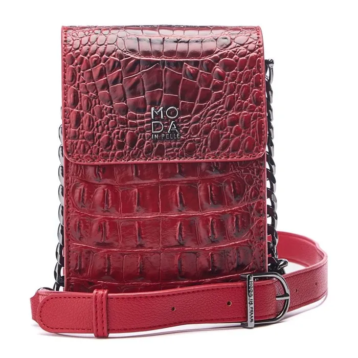 Crossbody Bags Women Moda In Pelle Bianka Bag Red Porvair