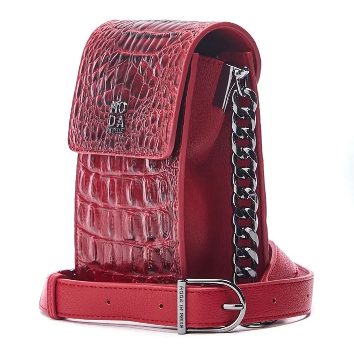 Crossbody Bags Women Moda In Pelle Bianka Bag Red Porvair Crossbody Bags Women Moda In Pelle Bianka Bag Red Porvair