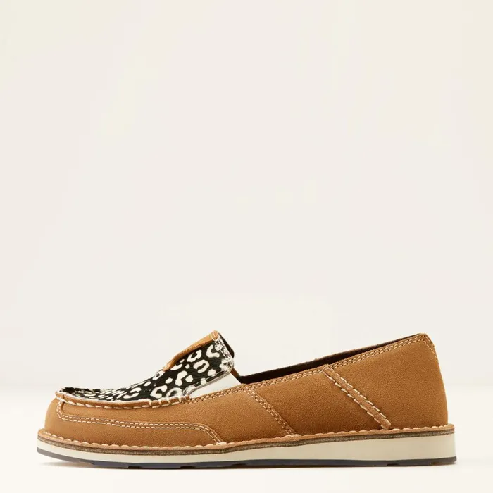 Cruiser Dark Tan Suedecream Cheetah Hair On Women Ariat Shoes and Sneakers