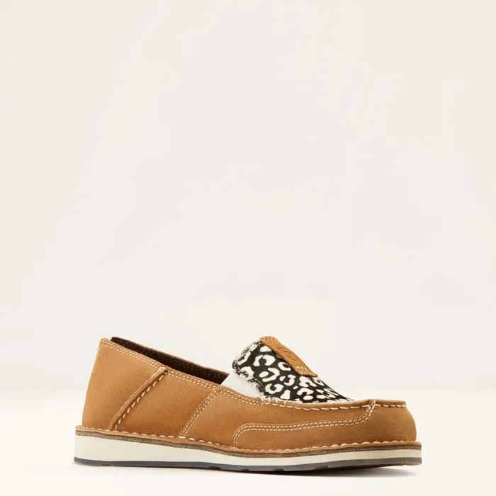 Cruiser Dark Tan Suedecream Cheetah Hair On Women Ariat Shoes and Sneakers
