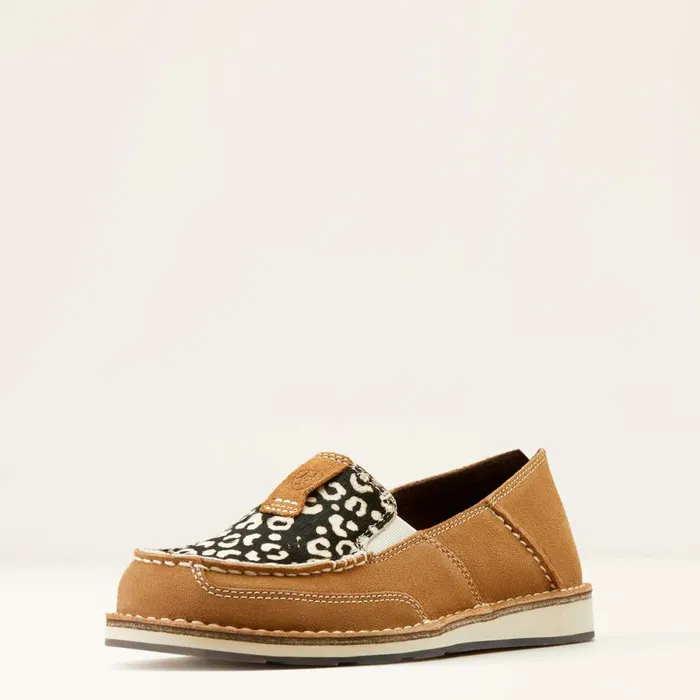Cruiser Dark Tan Suedecream Cheetah Hair On Women Ariat Shoes and Sneakers