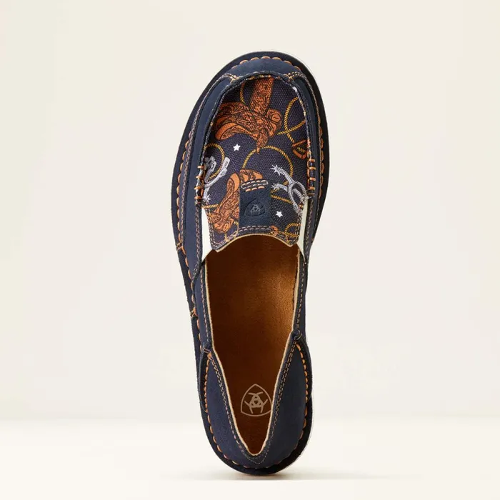 Cruiser Navy Blue Suede Saddle Up Print Women Ariat Shoes and Sneakers Cruiser Navy Blue Suede Saddle Up Print Women Ariat Shoes and Sneakers