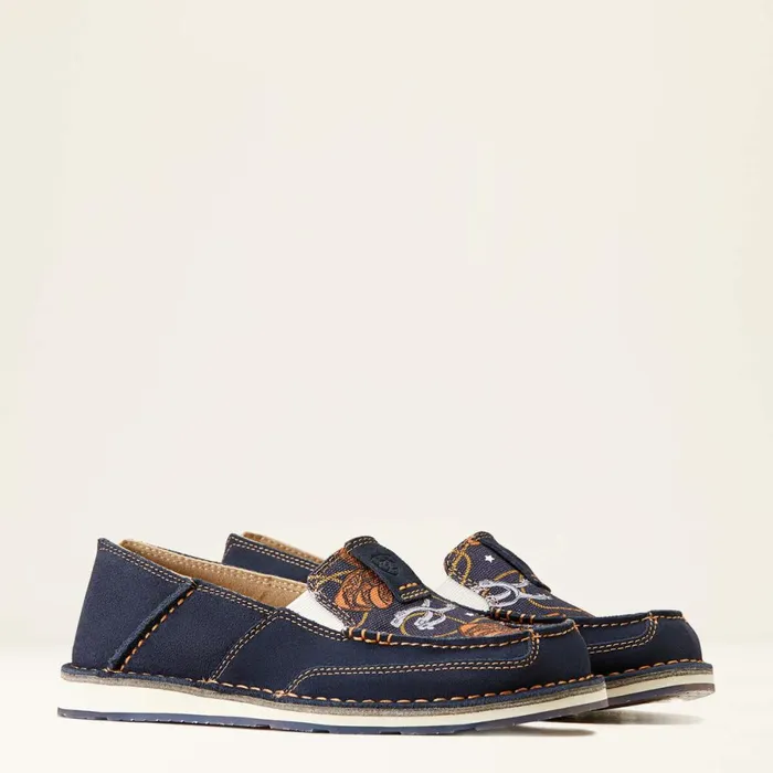 Cruiser Navy Blue Suede Saddle Up Print Women Ariat Shoes and Sneakers Cruiser Navy Blue Suede Saddle Up Print Women Ariat Shoes and Sneakers