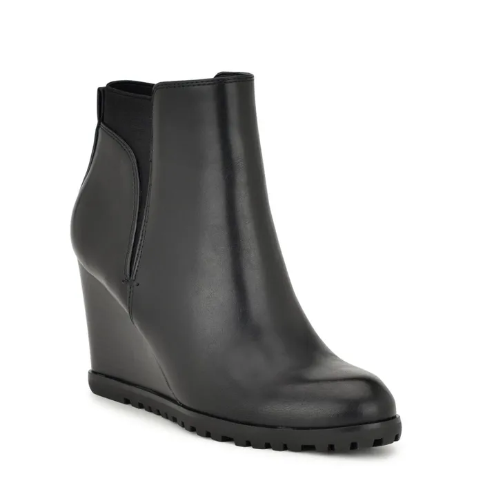 Curtis Wedge Booties Black Women Nine West Boots and Booties Curtis Wedge Booties Black Women Nine West Boots and Booties
