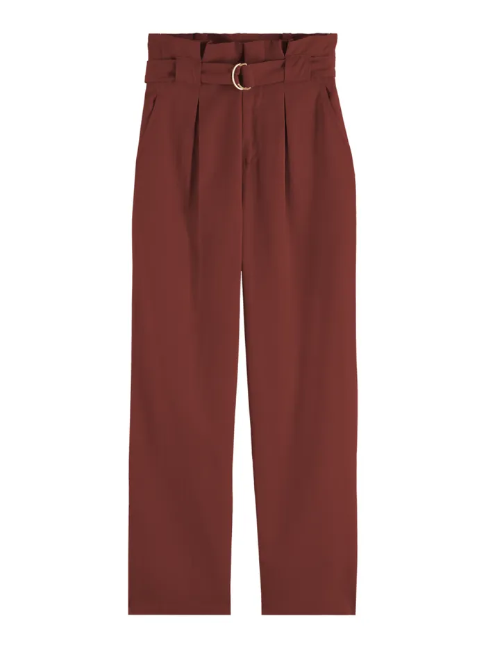 DAISY 8211 HIGH RISE STRAIGHT LEG PAPER BAG PANT Black Women Scotch and Soda Pants DAISY 8211 HIGH RISE STRAIGHT LEG PAPER BAG PANT Black Women Scotch and Soda Pants