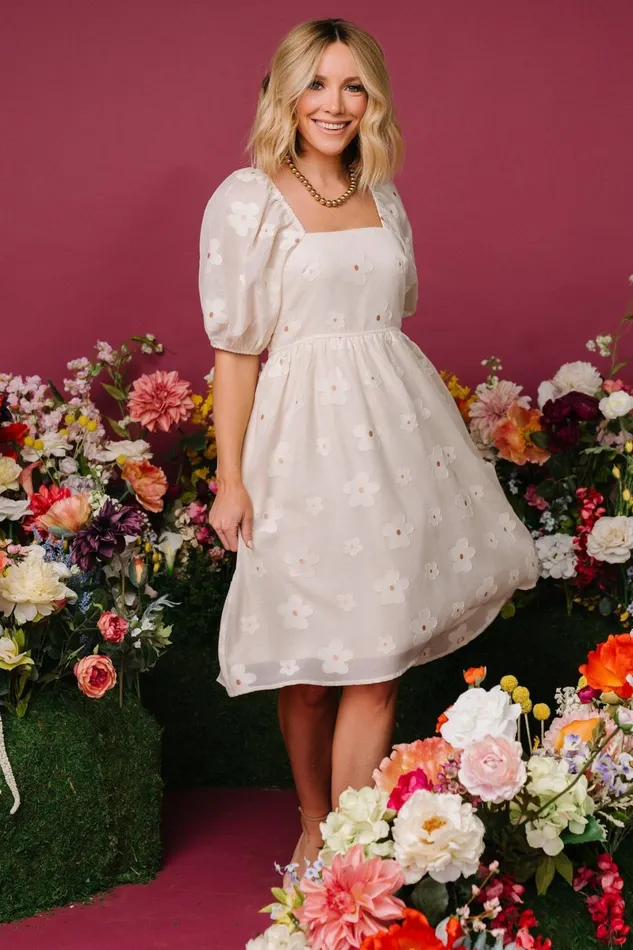 Daisy Short Dress Vintage Cream Floral Women Baltic Born Short Dresses