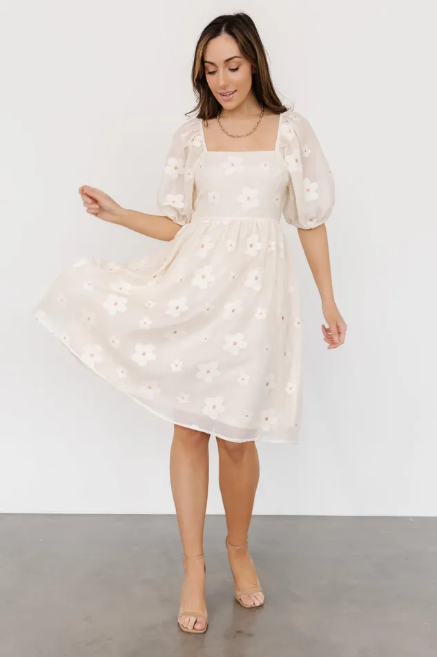Daisy Short Dress Vintage Cream Floral Women Baltic Born Short Dresses Daisy Short Dress Vintage Cream Floral Women Baltic Born Short Dresses