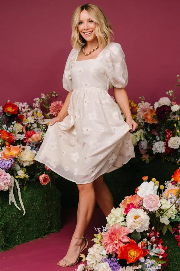 Daisy Short Dress Vintage Cream Floral Women Baltic Born Short Dresses Daisy Short Dress Vintage Cream Floral Women Baltic Born Short Dresses