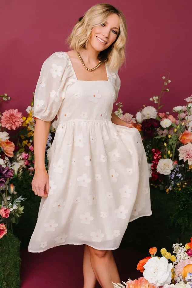 Daisy Short Dress Vintage Cream Floral Women Baltic Born Short Dresses Daisy Short Dress Vintage Cream Floral Women Baltic Born Short Dresses