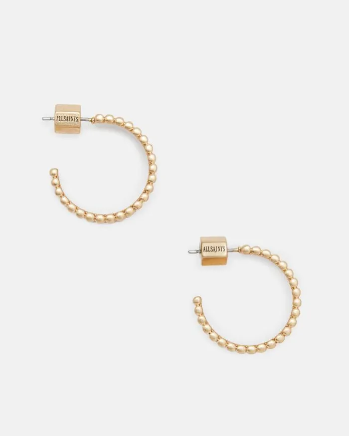 Darcy Chunky Gold Tone Hoop Earrings Warm Brass Women AllSaints Jewelry