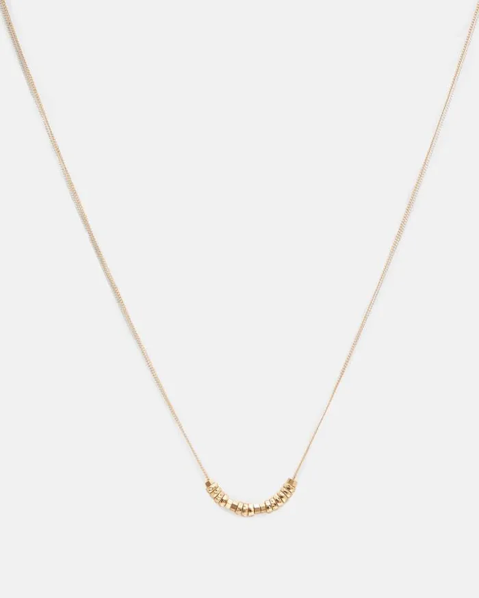 Darcy Two Tone Beaded Necklace Wrm Braswrm Slver Women AllSaints Jewelry