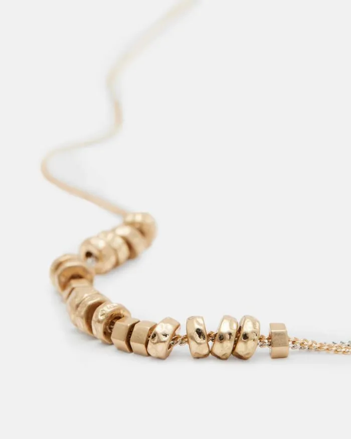 Darcy Two Tone Beaded Necklace Wrm Braswrm Slver Women AllSaints Jewelry
