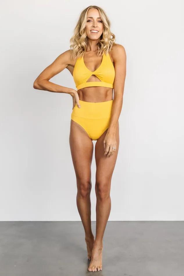 Del Mar Ribbed Bikini Bottom Yellow Women Baltic Born Bikini Del Mar Ribbed Bikini Bottom Yellow Women Baltic Born Bikini