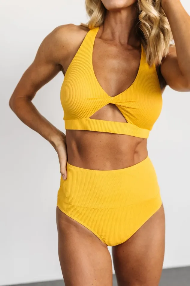Del Mar Ribbed Bikini Bottom Yellow Women Baltic Born Bikini Del Mar Ribbed Bikini Bottom Yellow Women Baltic Born Bikini