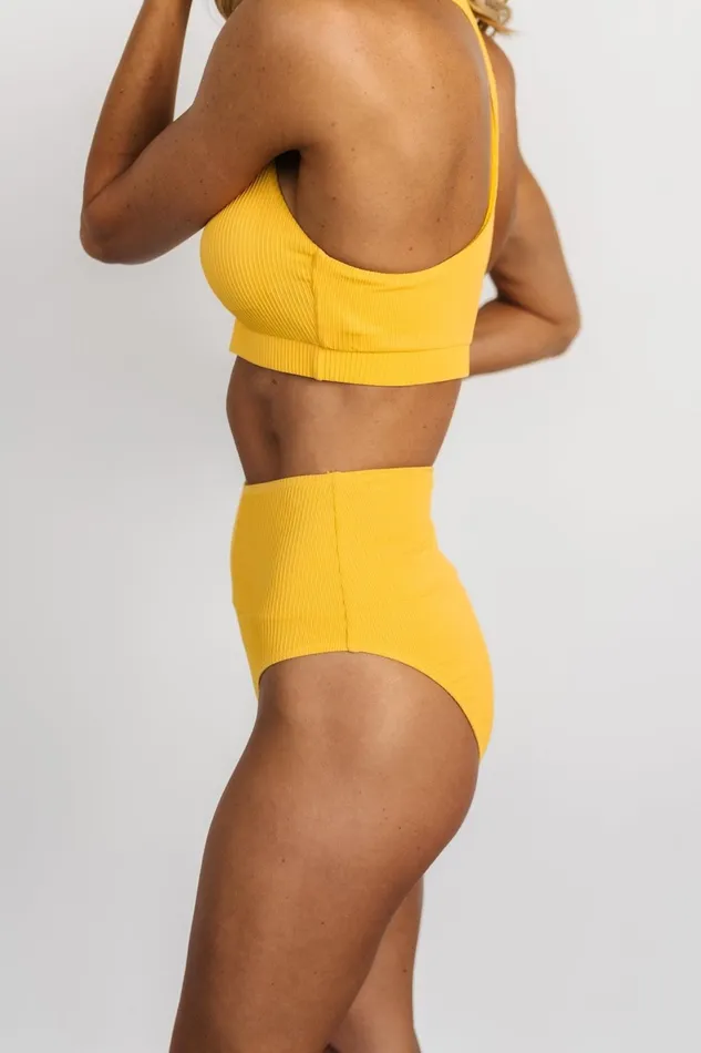 Del Mar Ribbed Bikini Bottom Yellow Women Baltic Born Bikini Del Mar Ribbed Bikini Bottom Yellow Women Baltic Born Bikini
