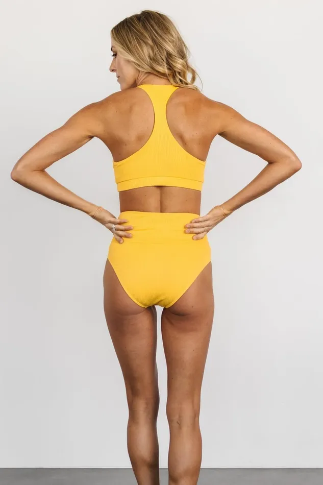 Del Mar Ribbed Bikini Bottom Yellow Women Baltic Born Bikini Del Mar Ribbed Bikini Bottom Yellow Women Baltic Born Bikini