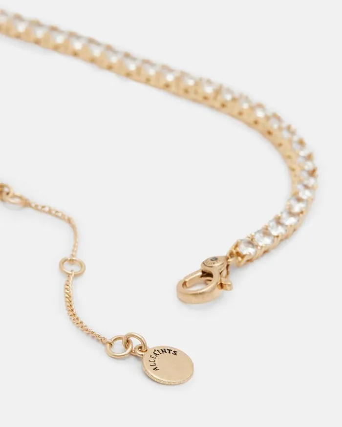 Della Crystal Curb Chain Necklace Warm Brasscrystal Women AllSaints Accessories Della Crystal Curb Chain Necklace Warm Brasscrystal Women AllSaints Accessories