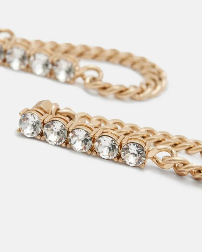 Delmy Crystal Curb Chain Earrings Warm Brasscrystal Women AllSaints Accessories Delmy Crystal Curb Chain Earrings Warm Brasscrystal Women AllSaints Accessories