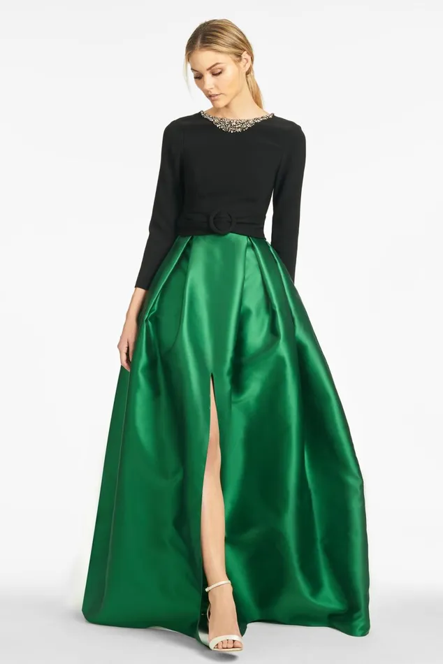 Desdemona Gown 8211 BlackEmerald Women Sachin and Babi Evening