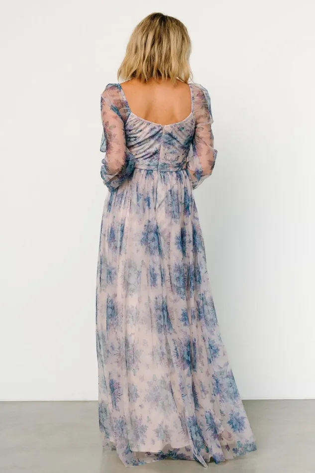 Desiree Tulle Maxi Dress Natural Slate Floral Women Baltic Born Tulle Styles Desiree Tulle Maxi Dress Natural Slate Floral Women Baltic Born Tulle Styles