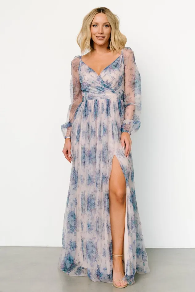 Desiree Tulle Maxi Dress Natural Slate Floral Women Baltic Born Tulle Styles Desiree Tulle Maxi Dress Natural Slate Floral Women Baltic Born Tulle Styles