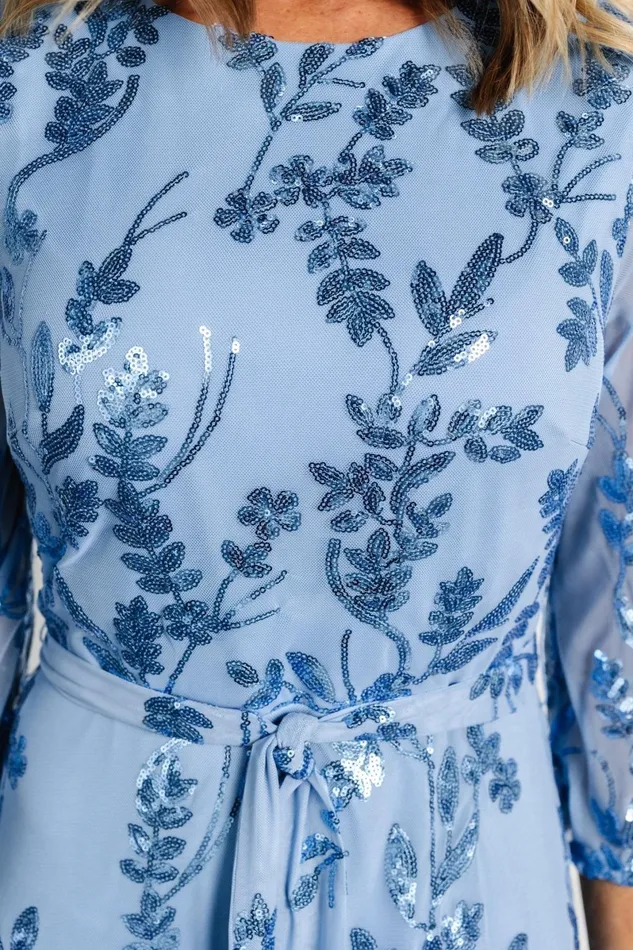 Destiny Sequin Maxi Dress Blue Women Baltic Born Wedding Guest Destiny Sequin Maxi Dress Blue Women Baltic Born Wedding Guest