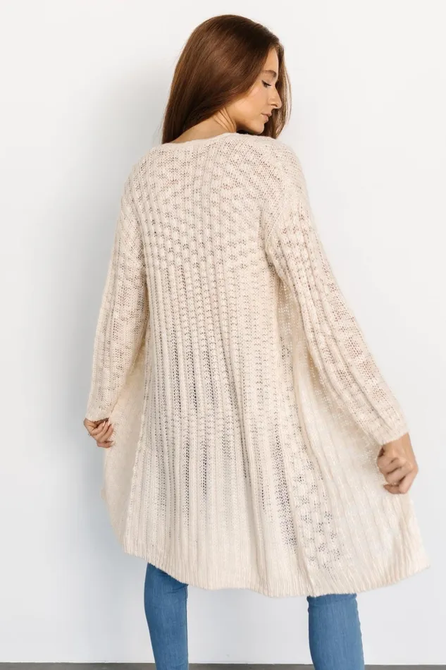 Devman Knit Cardigan Cream Women Baltic Born Cardigans Devman Knit Cardigan Cream Women Baltic Born Cardigans
