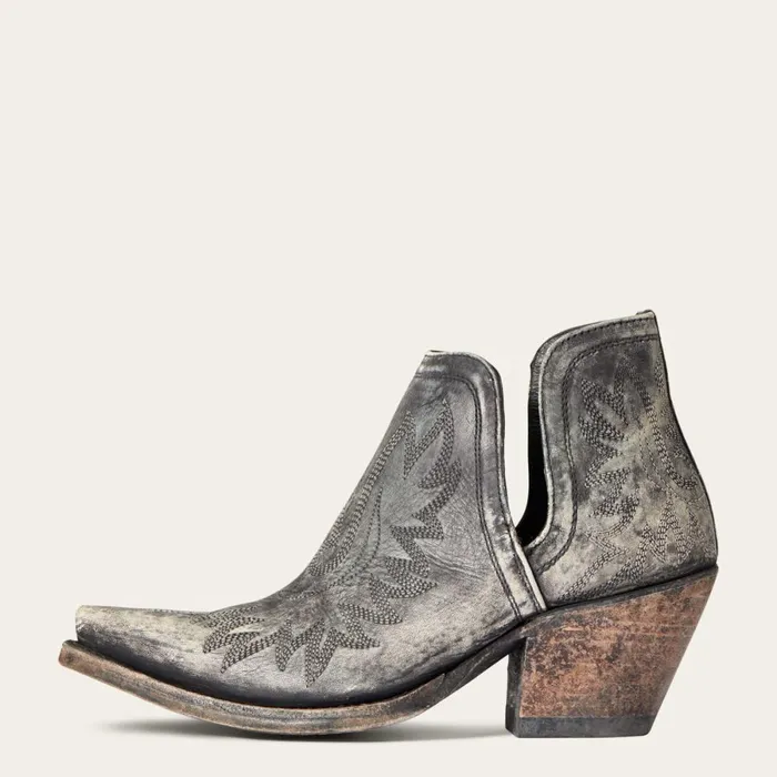 Dixon Bootie Naturally Distressed Black Women Ariat Western Boots Dixon Bootie Naturally Distressed Black Women Ariat Western Boots