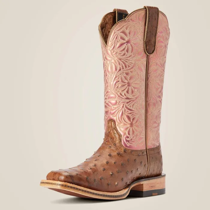 Donatella Western Boot Distressed Chocolate Full Quil Women Ariat Western Boots