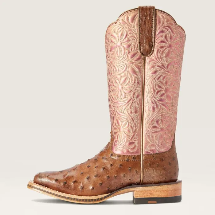 Donatella Western Boot Distressed Chocolate Full Quil Women Ariat Western Boots