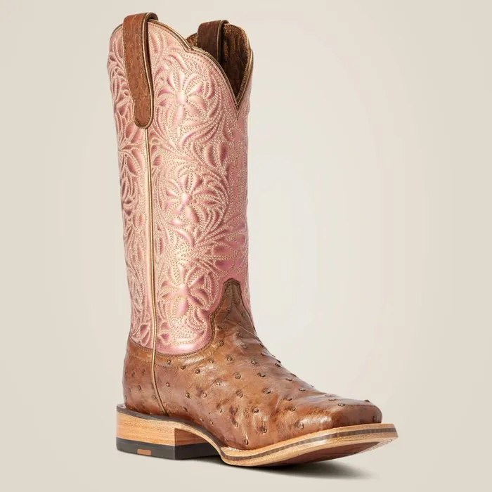 Donatella Western Boot Distressed Chocolate Full Quil Women Ariat Western Boots