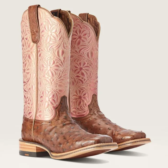 Donatella Western Boot Distressed Chocolate Full Quil Women Ariat Western Boots