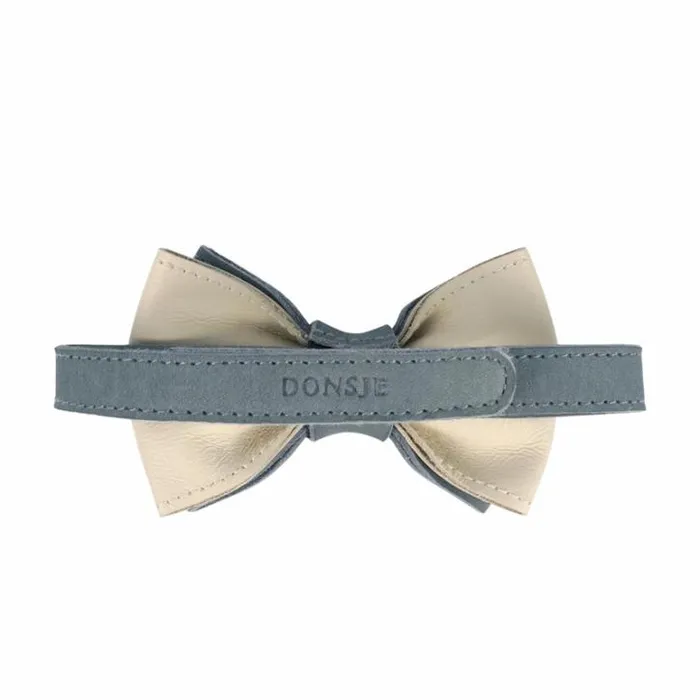 Donsje Amsterdam Accessories Baby Benjamyn Bow Tie Blue Stone Leather