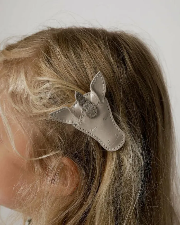 Donsje Amsterdam Accessories Baby Josy Special Hairclip Light Rose Leather