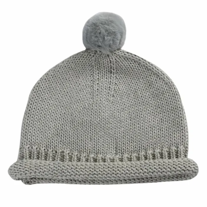 Donsje Amsterdam Accessories Baby Mackle Hat Soft Grey Melange