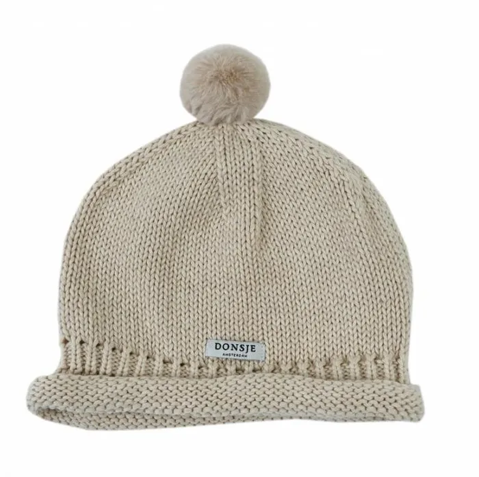 Donsje Amsterdam Accessories Baby Mackle Hat White Almond Melange