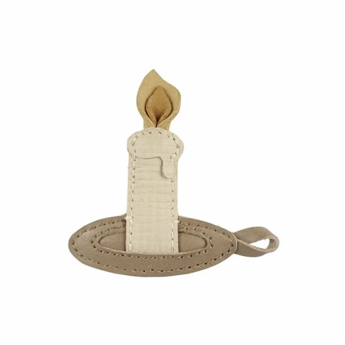 Donsje Amsterdam Accessories Baby Wonda Hairclip Cream Scored Leather