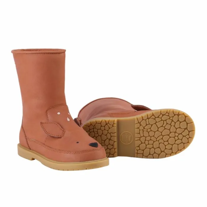 Donsje Amsterdam Animal Styles Boys Wadudu Classic Boots Walnut Leather