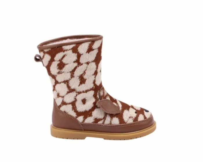 Donsje Amsterdam Animal Styles Boys Wadudu Exclusive Boots Brown Spotted Cow Hair